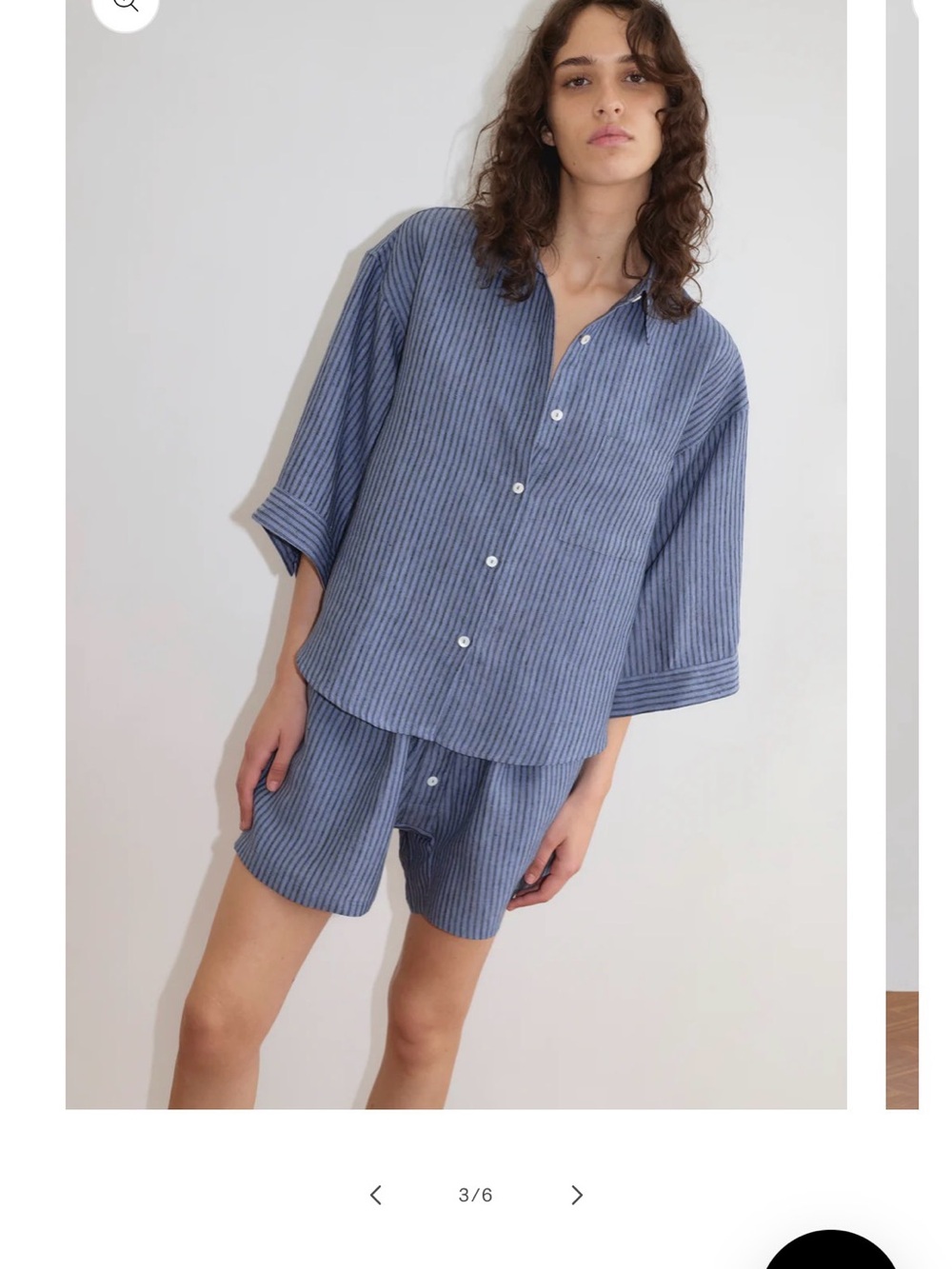 Blue Striped Cotton Boxer Short (top not included)